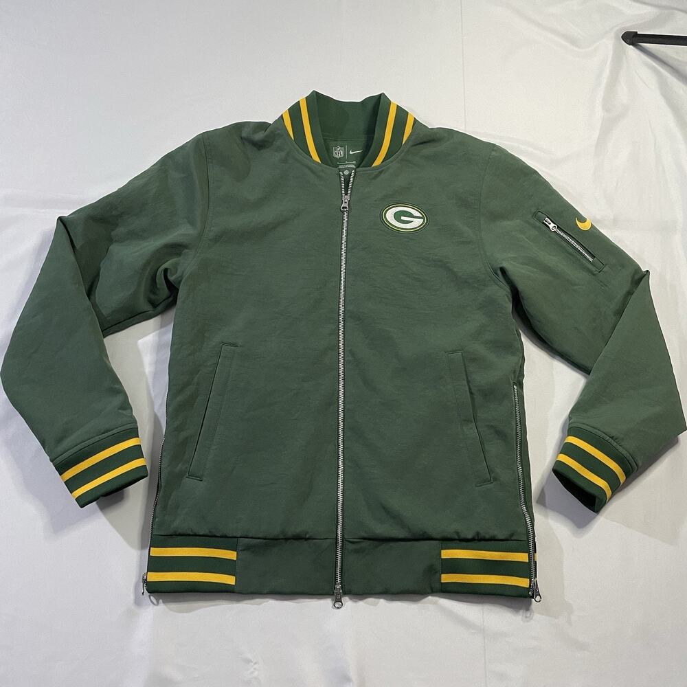 NWOT Nike NFL Green Bay Packers Sideline Coach Bomber Jacket Men’s Small